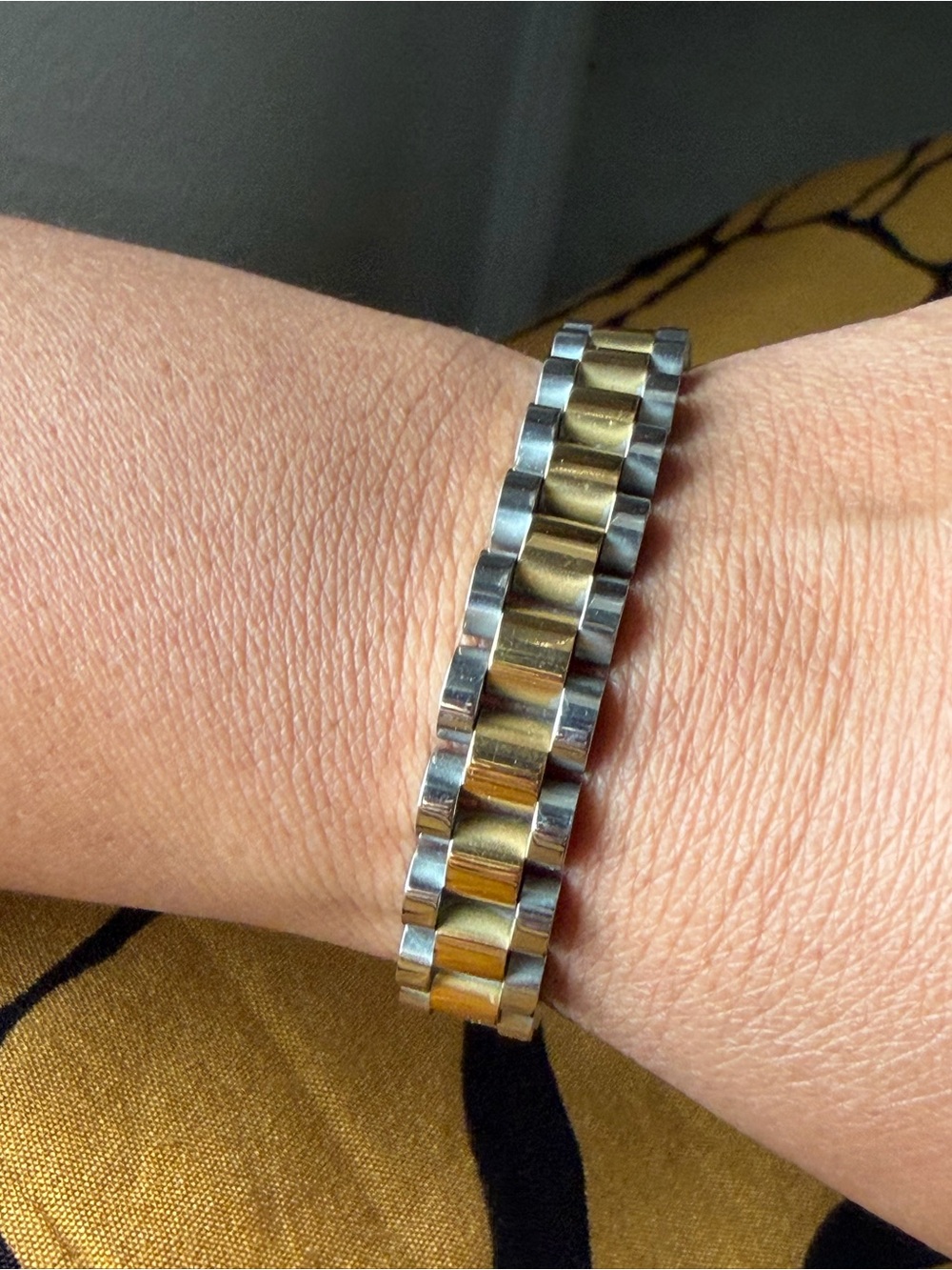 ELECTRIC PICKS | Bennett Metal 14K Gold & Sterling Silver Plated Linked Bracelet - Picture 14 of 14